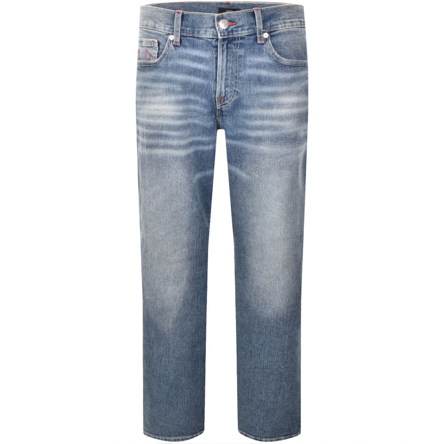 Image number 2 for True Religion Ricky Straight Jeans Light Blue