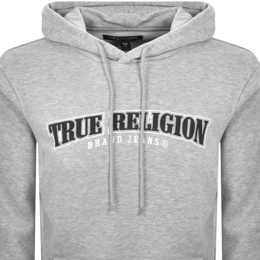 Image number 2 for True Religion Arch Logo Hoodie Grey