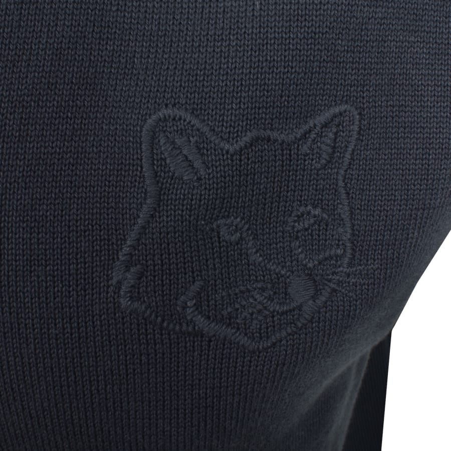Image number 3 for Maison Kitsune Fox Head Polo T Shirt Grey