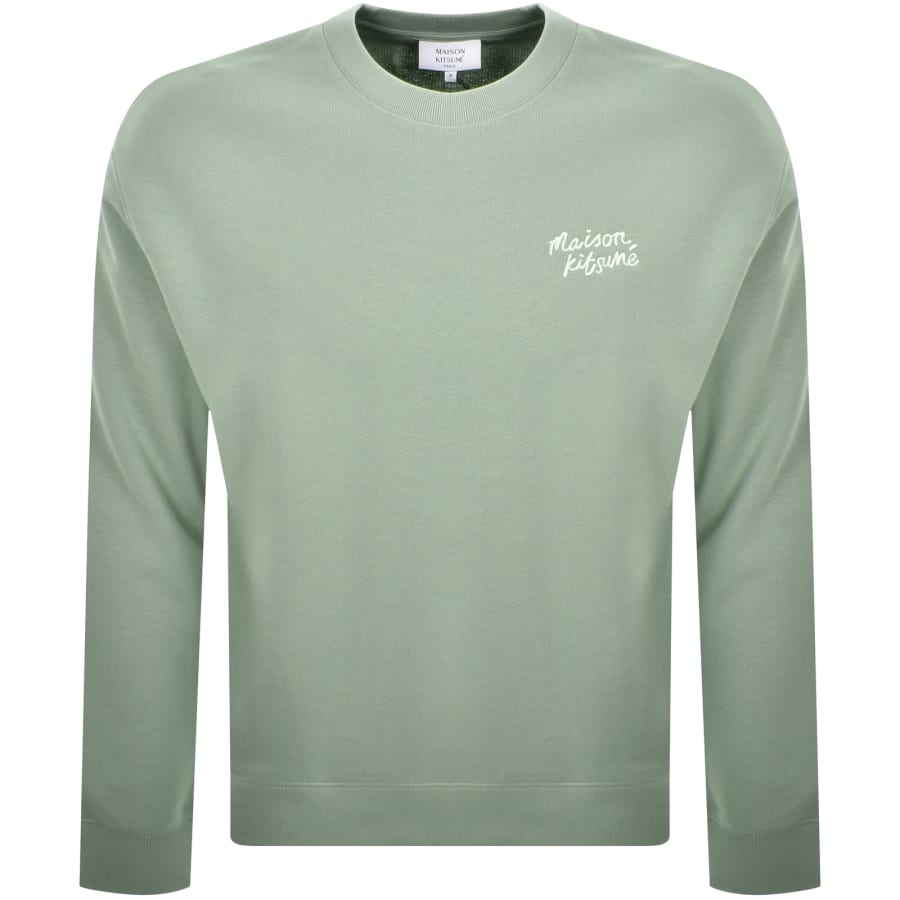 Image number 1 for Maison Kitsune Logo Sweatshirt Green