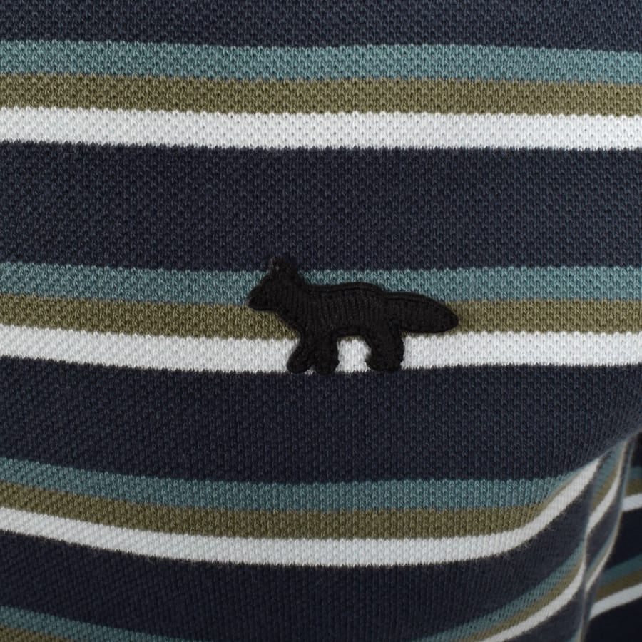Image number 3 for Maison Kitsune Logo T Shirt Blue