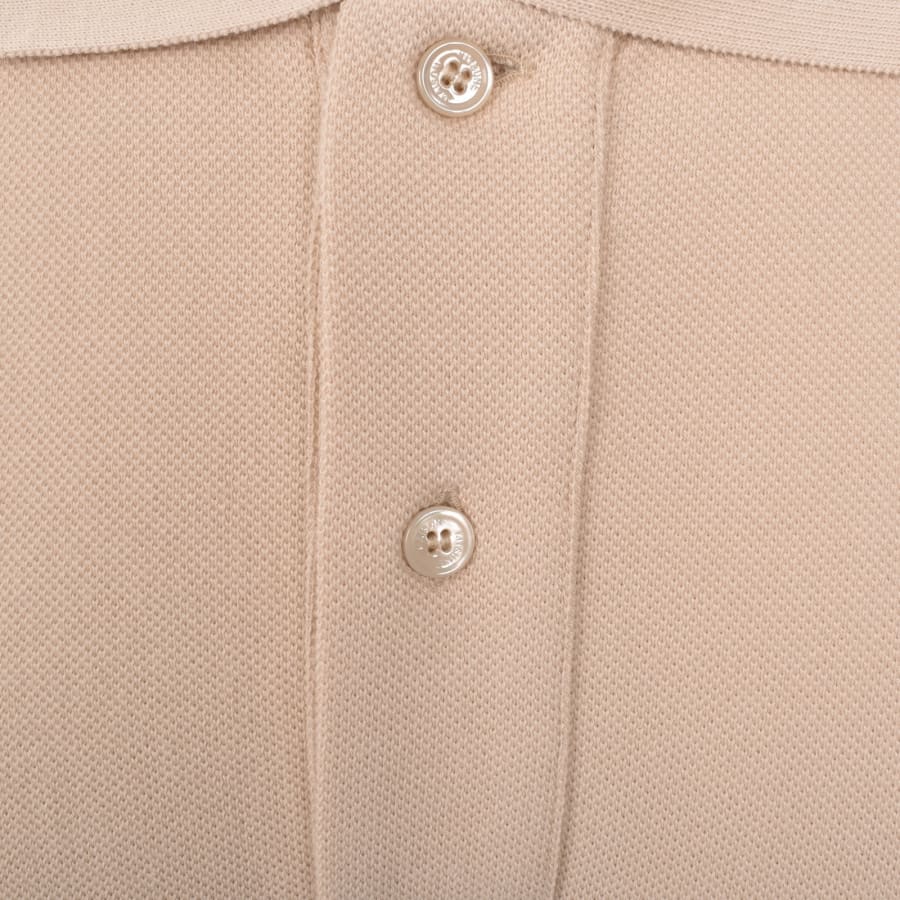 Image number 4 for Maison Kitsune Fox Head Polo T Shirt Beige