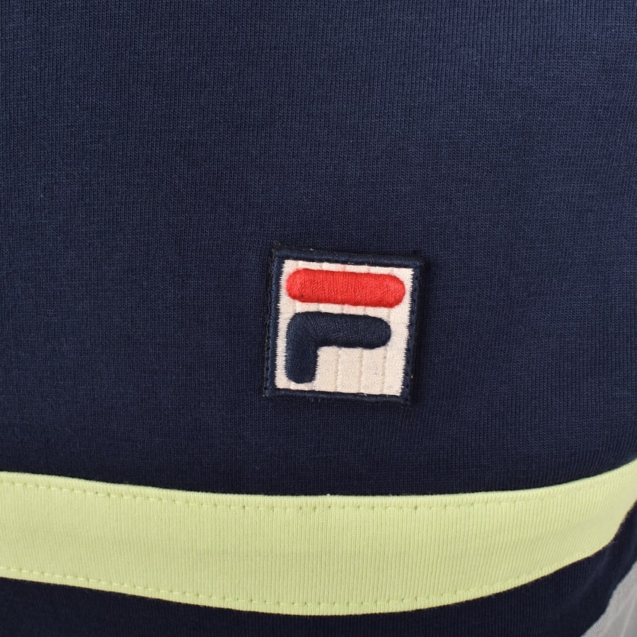 Image number 4 for Fila Vintage Duncan T Shirt Navy