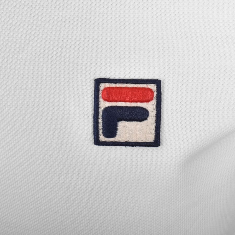 Image number 3 for Fila Vintage Faraz Tipped Polo T Shirt White