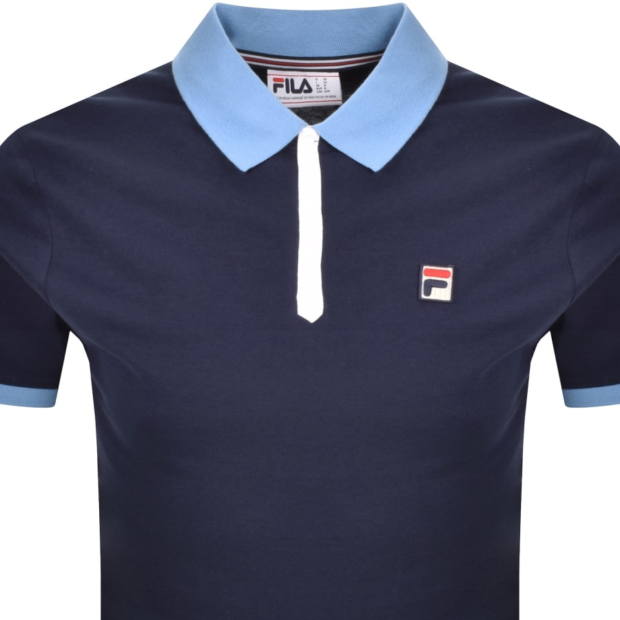 Image number 2 for Fila Vintage Panatta 2 Polo T Shirt Navy