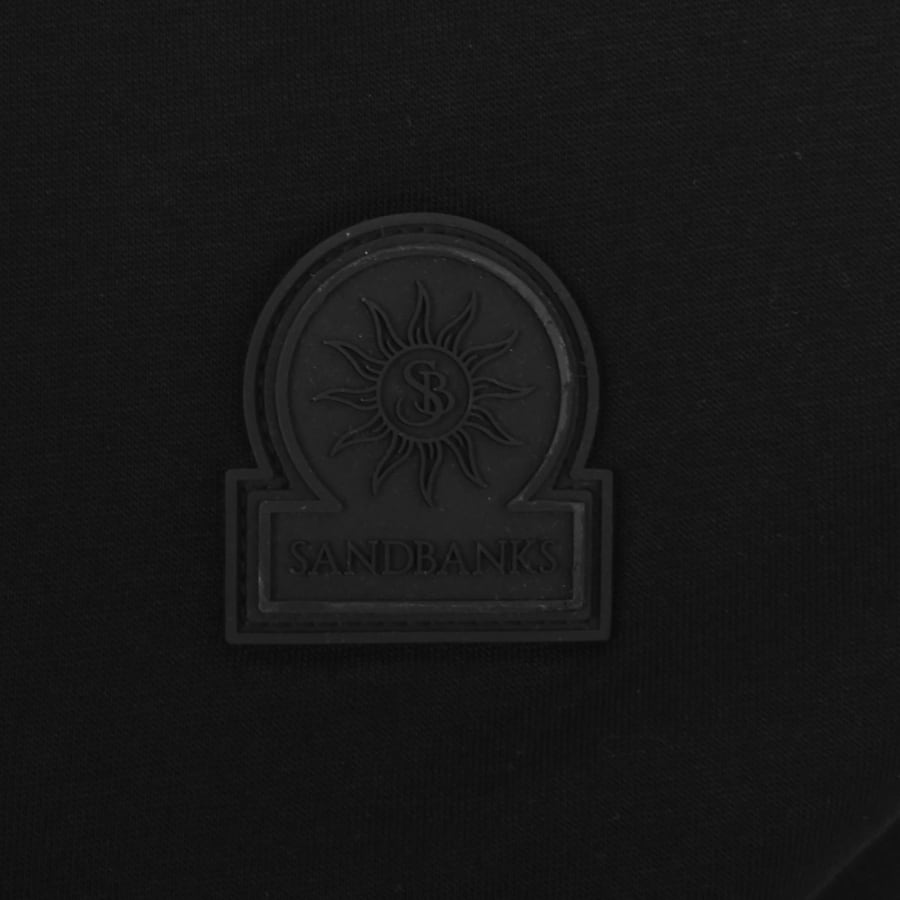 Image number 3 for Sandbanks Rubberised Badge Logo T Shirt Black