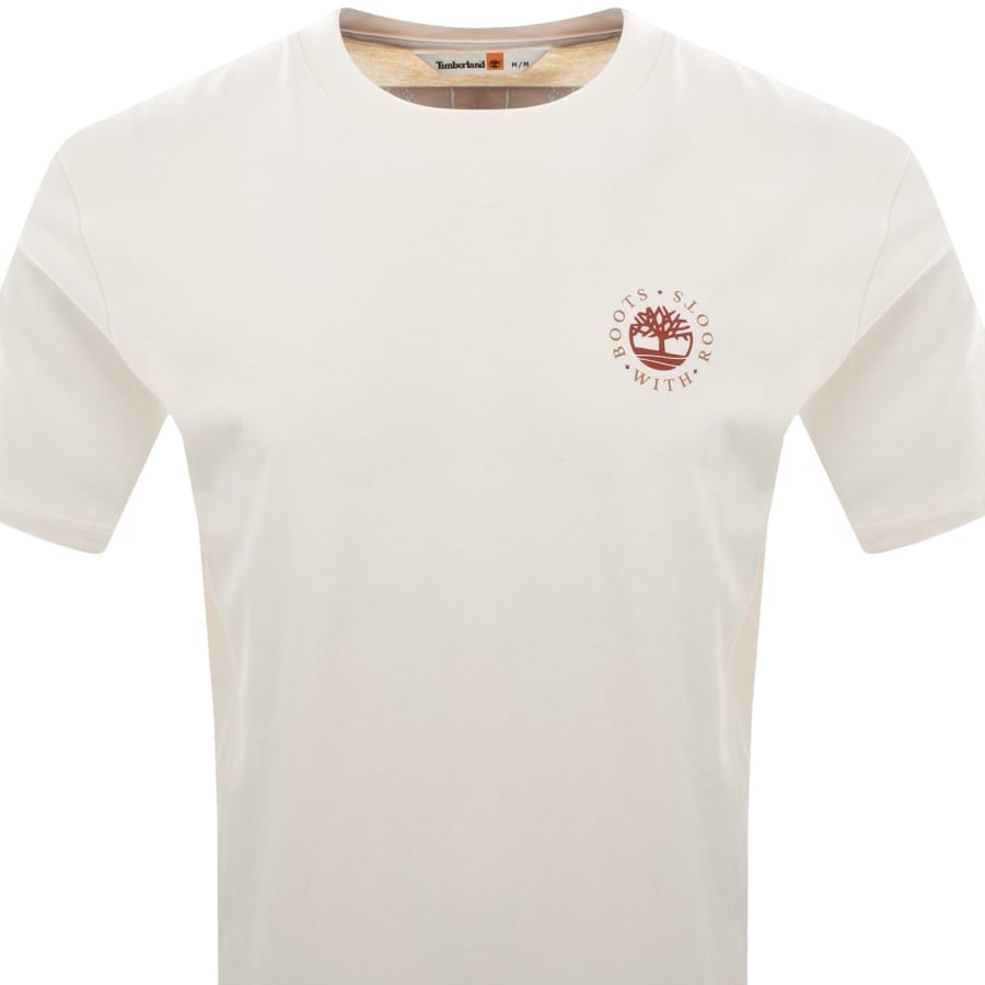 Image number 3 for Timberland Boot Lab Back Graphic T Shirt Beige