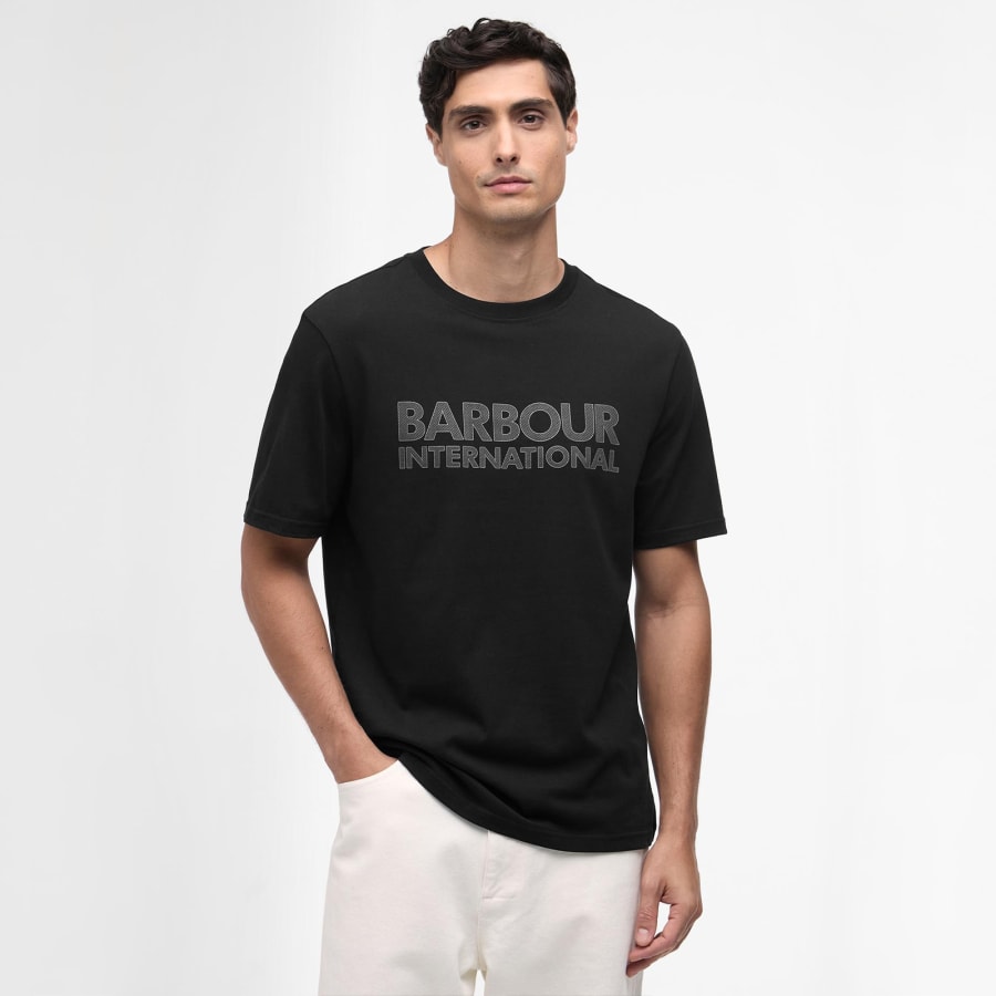 Image number 4 for Barbour International Graphic T Shirt Black
