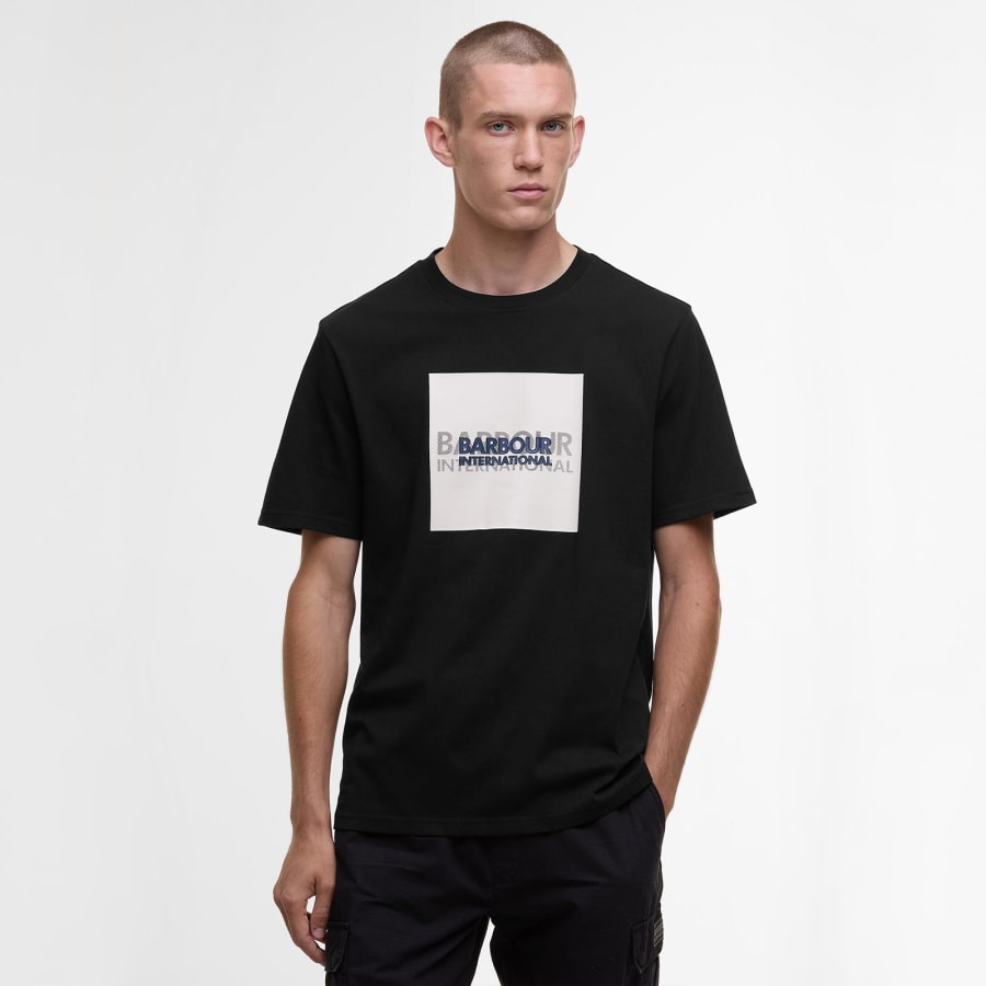 Image number 4 for Barbour International Moakes Graphic T Shirt Black