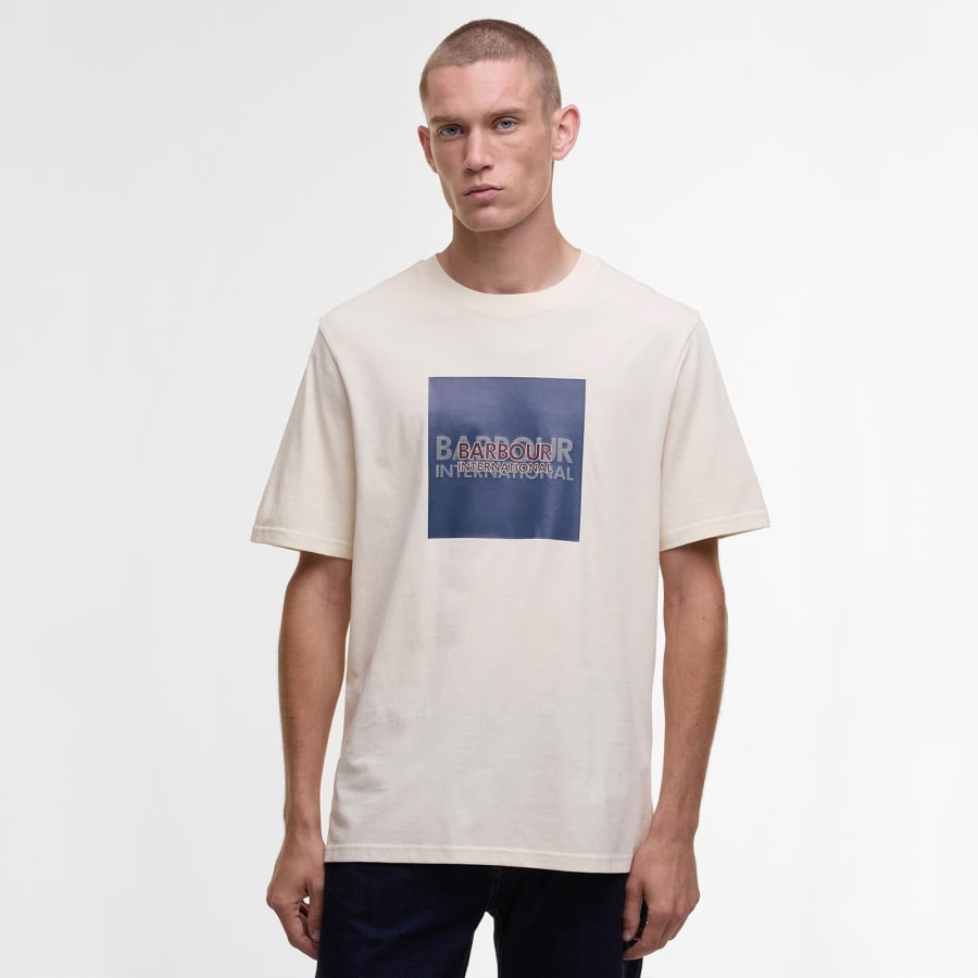 Image number 4 for Barbour International Moakes Graphic T Shirt Cream