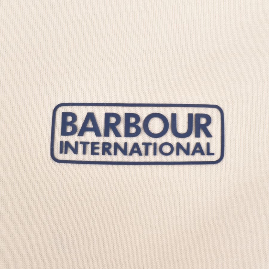 Image number 3 for Barbour International Deep Cuff Evan T Shirt Cream