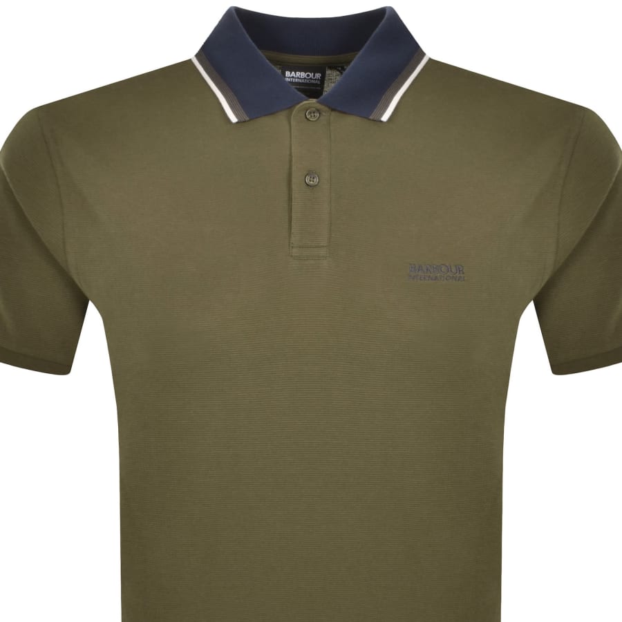 Image number 2 for Barbour International Vase Polo T Shirt Green