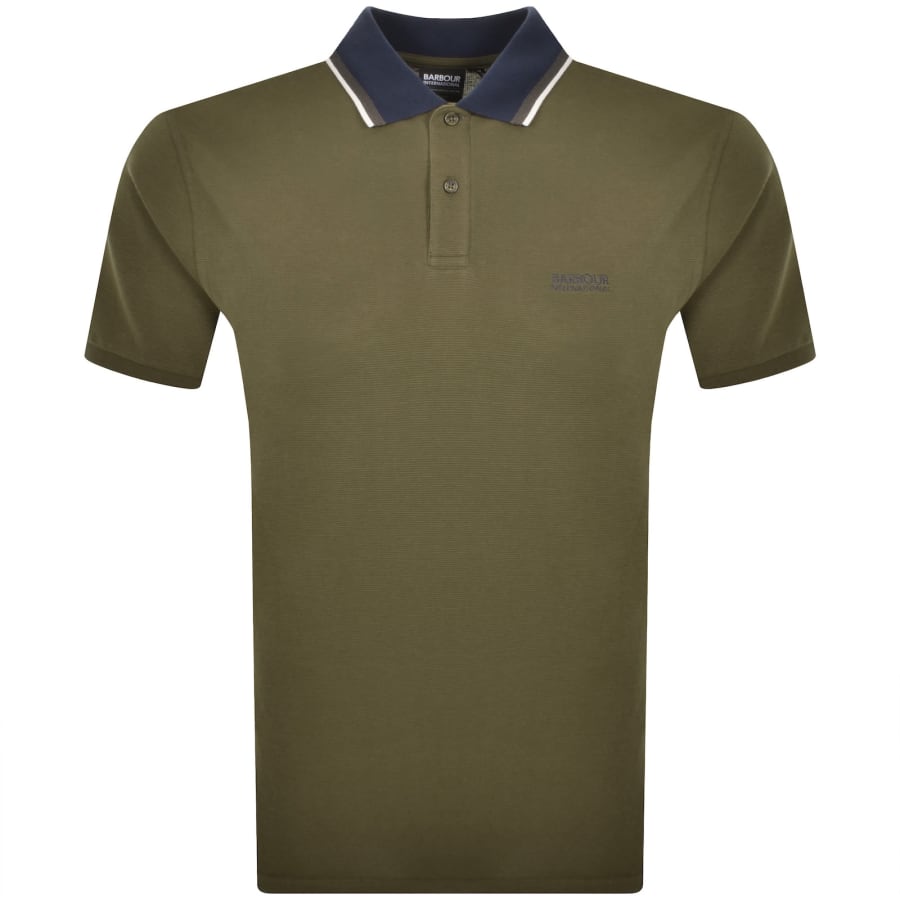 Image number 1 for Barbour International Vase Polo T Shirt Green
