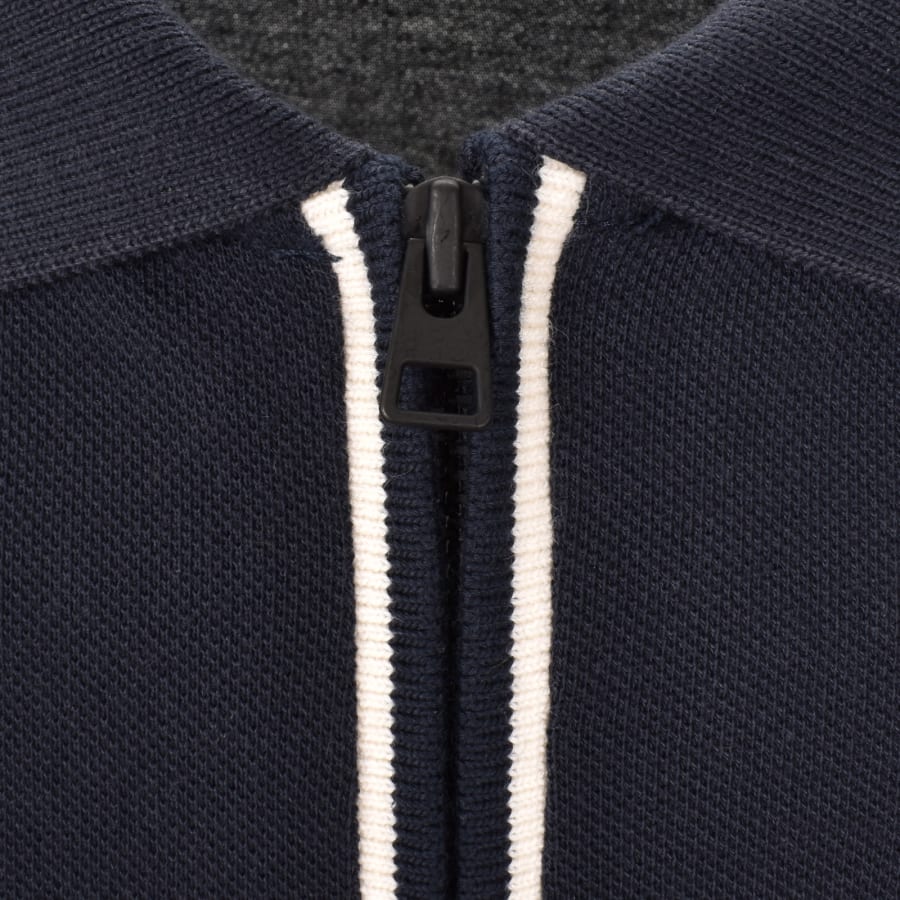 Image number 4 for Barbour International Marshall Zip Polo Navy