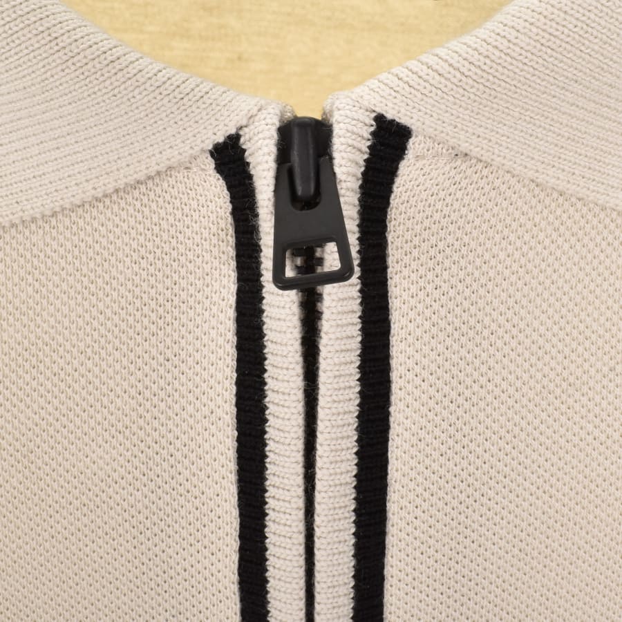 Image number 4 for Barbour International Marshall Zip Polo Beige