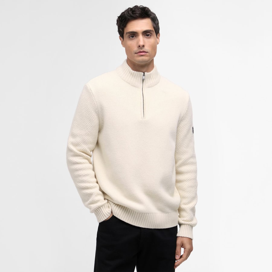 Image number 5 for Barbour International Enfield Jumper White