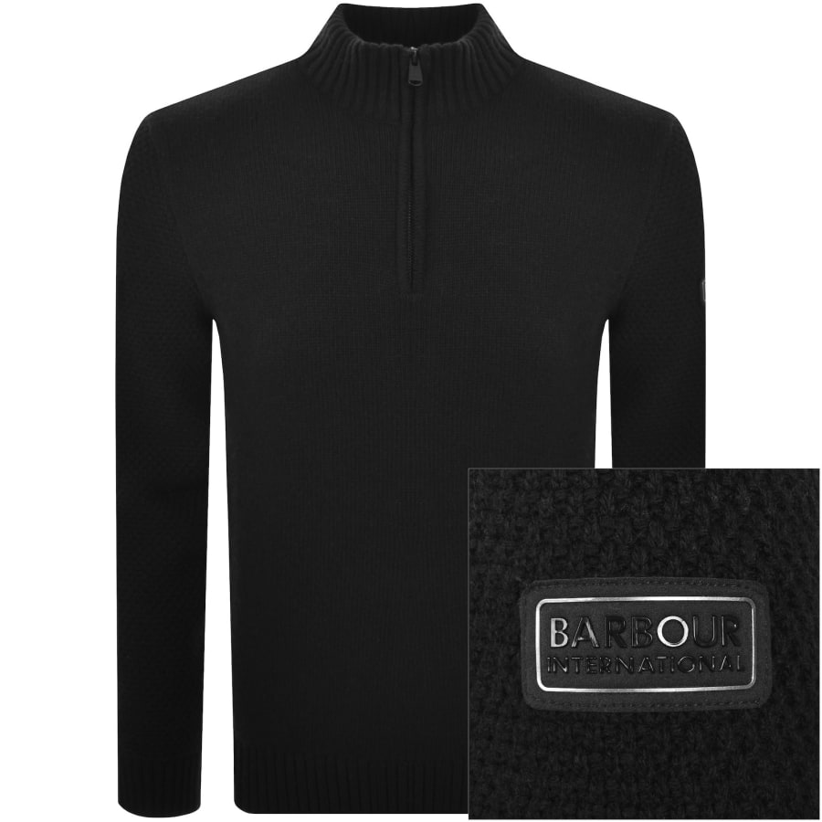Image number 1 for Barbour International Enfield Jumper Black