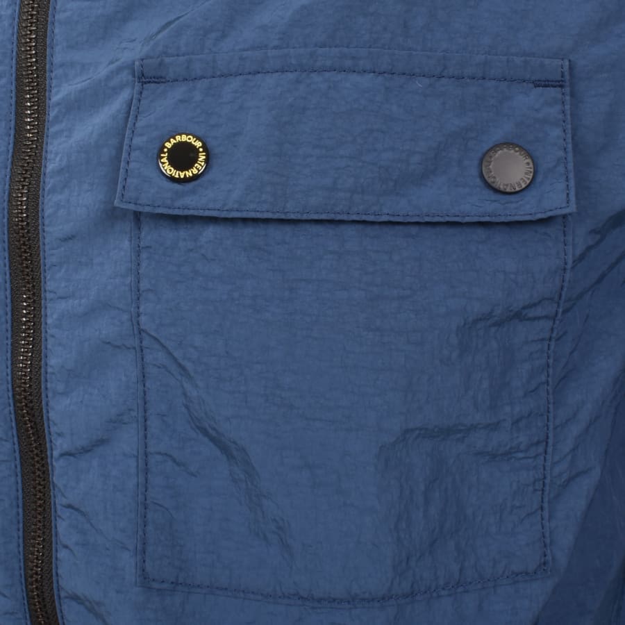 Image number 4 for Barbour International Inline Overshirt Blue