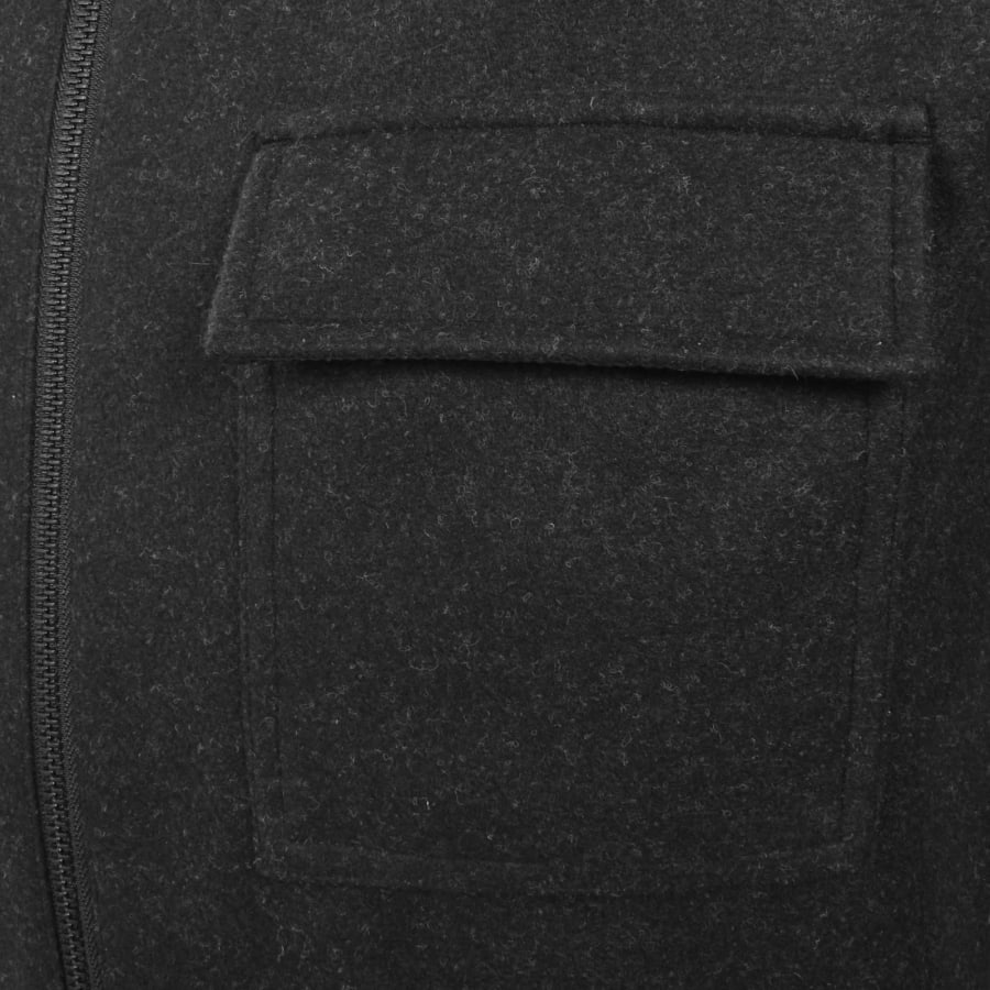 Image number 4 for Barbour International Walken Overshirt Charcoal