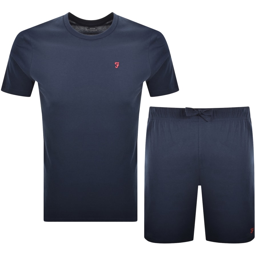 Image number 1 for Farah Lanpa T Shirt And Shorts Set Navy