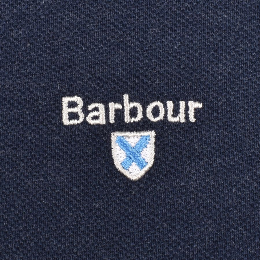 Image number 3 for Barbour Tartan Pique Polo T Shirt Blue