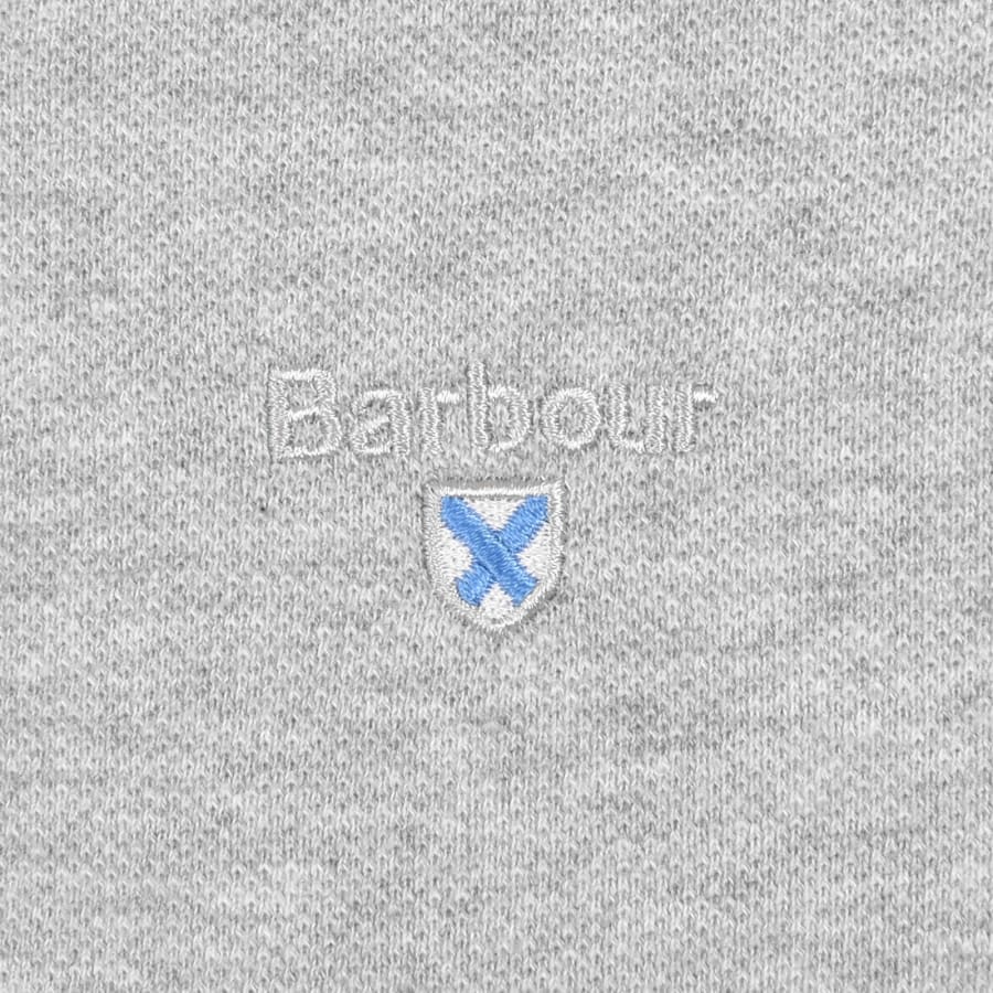 Image number 3 for Barbour Tartan Pique Polo T Shirt Grey