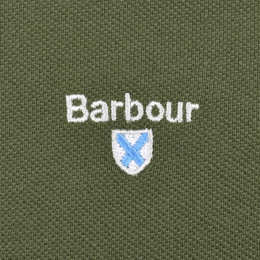 Image number 3 for Barbour Tartan Pique Polo T Shirt Green