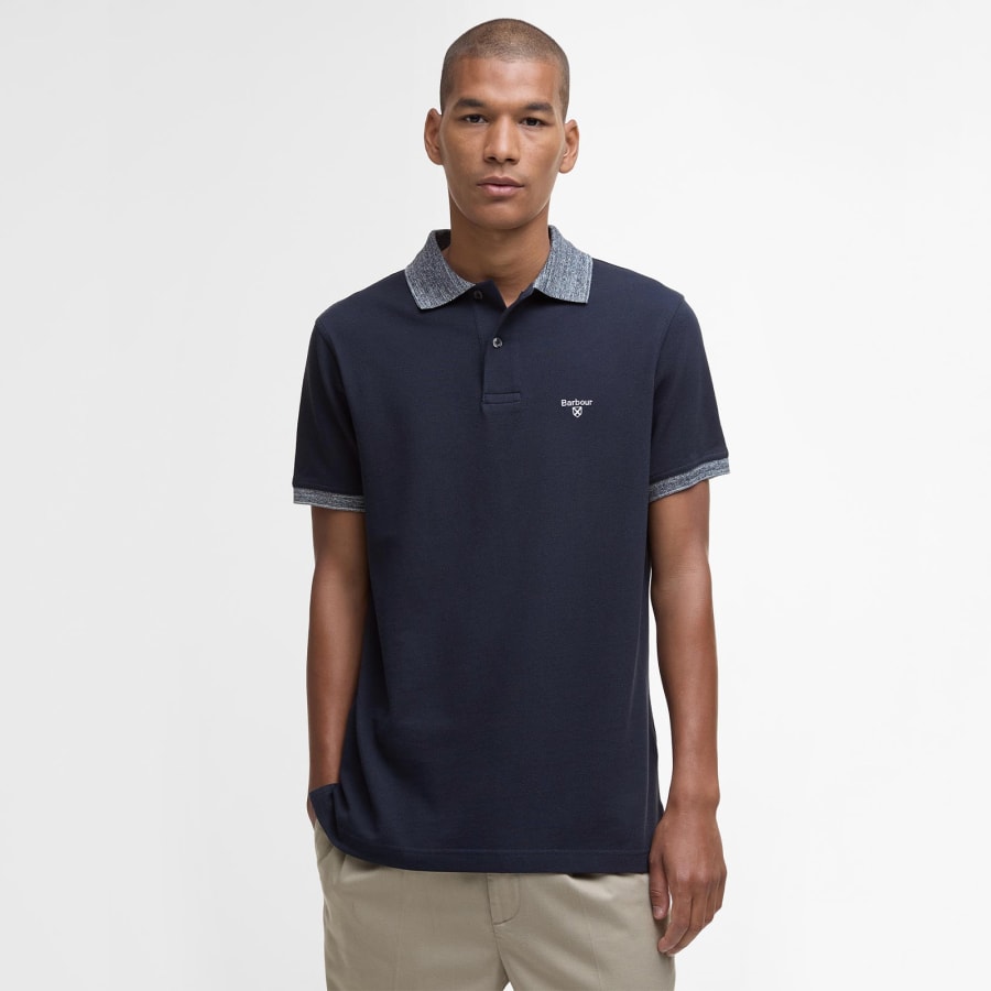 Image number 5 for Barbour Marlton Polo T Shirt Navy