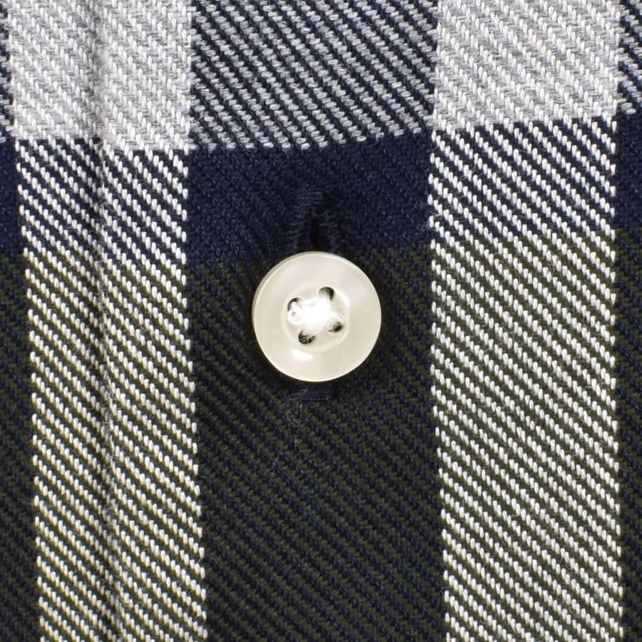 Image number 4 for Barbour Dunoon Tailored Tartan Shirt Navy