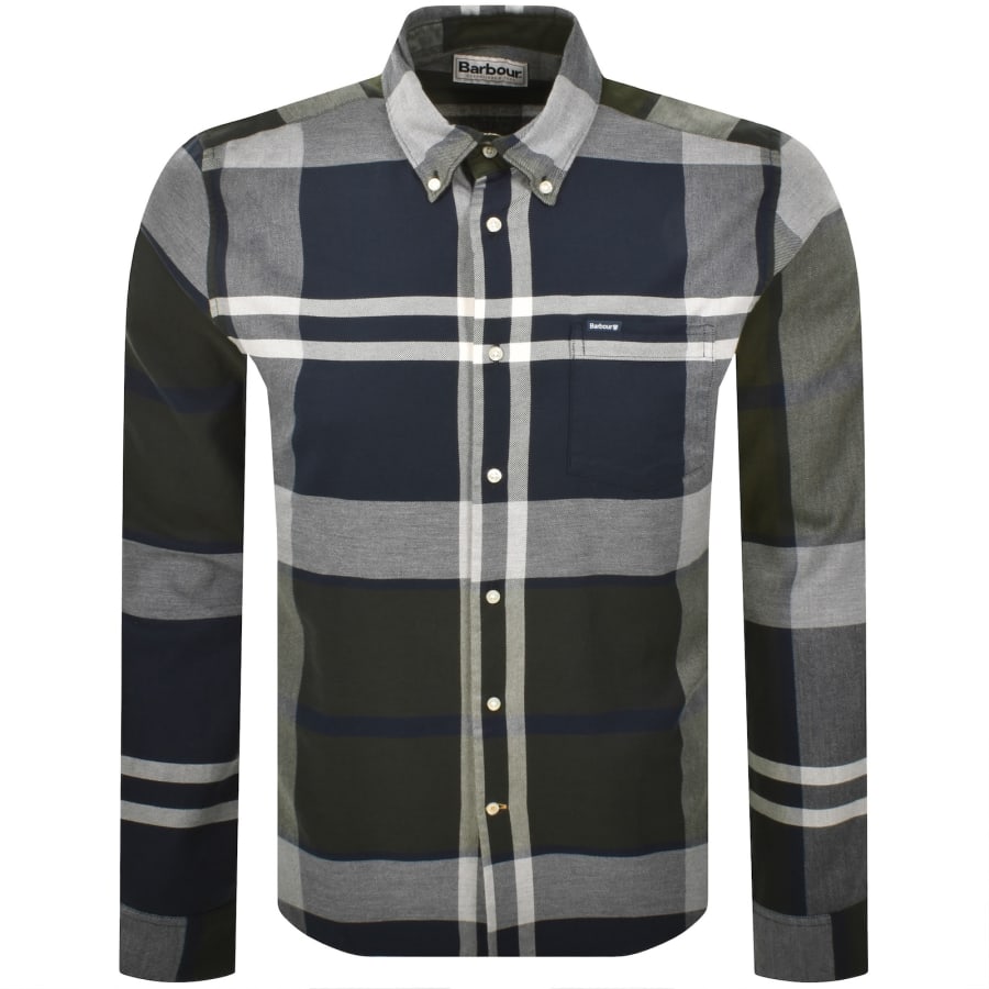 Image number 1 for Barbour Dunoon Tailored Tartan Shirt Navy