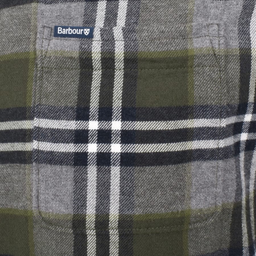 Image number 3 for Barbour Fallbay Checked Tailored Shirt Grey