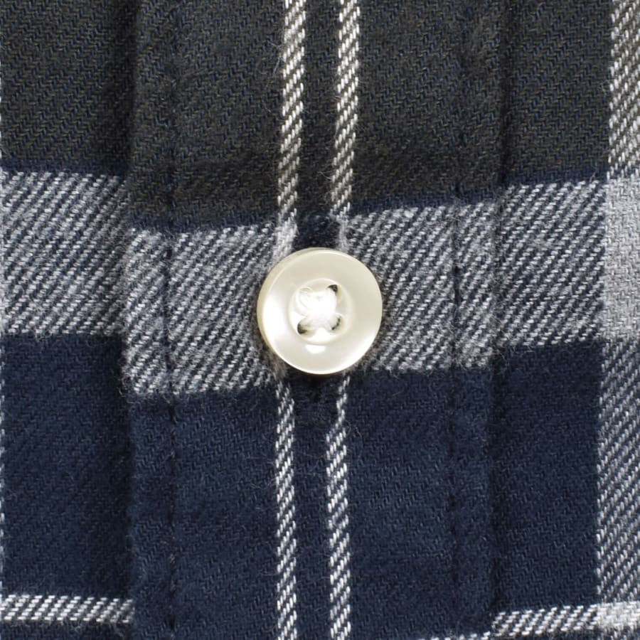 Image number 4 for Barbour Rasay Tailored Tartan Shirt Navy