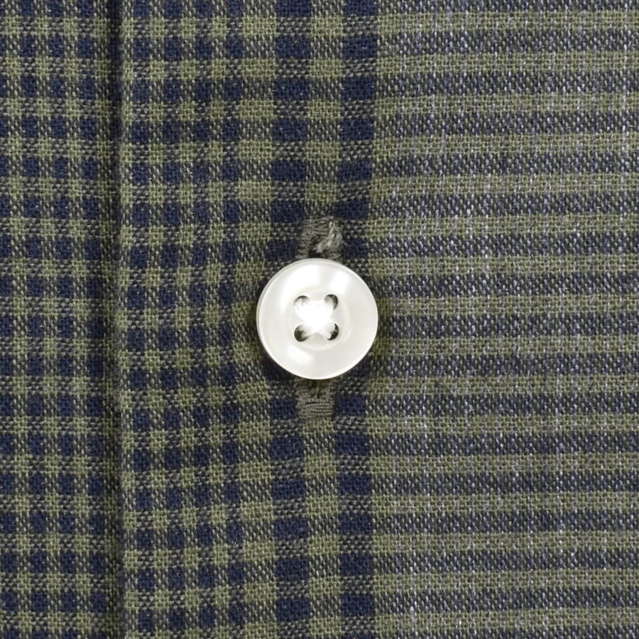 Image number 4 for Barbour Heaney Checked Tailored Shirt Olive