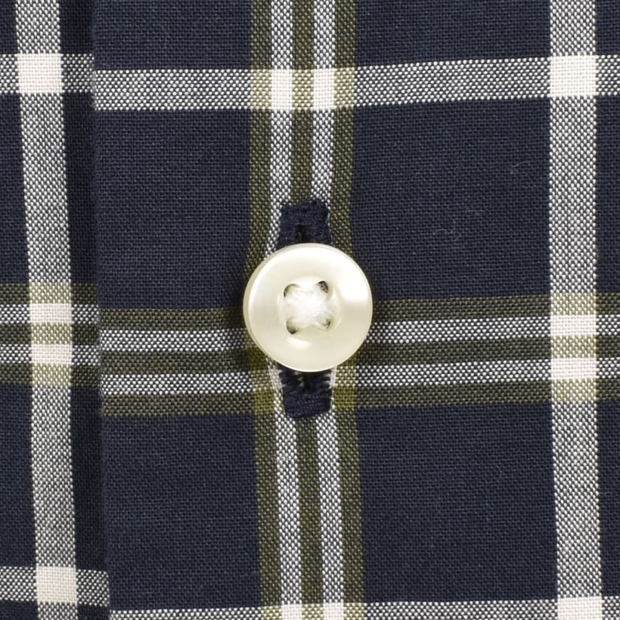 Image number 4 for Barbour Bramham Checked Tailored Shirt Navy