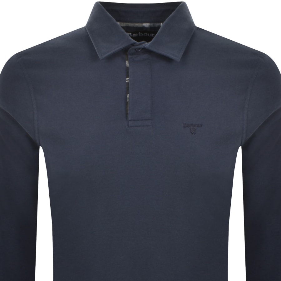 Image number 2 for Barbour Margrove Long Sleeve Polo T Shirt Navy