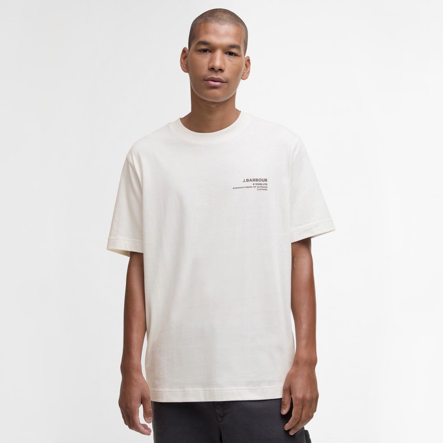Image number 6 for Barbour Parkend Photographic T Shirt White