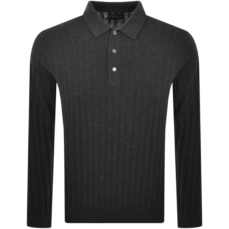 Image number 1 for Barbour Smeaton Knitted Polo Black