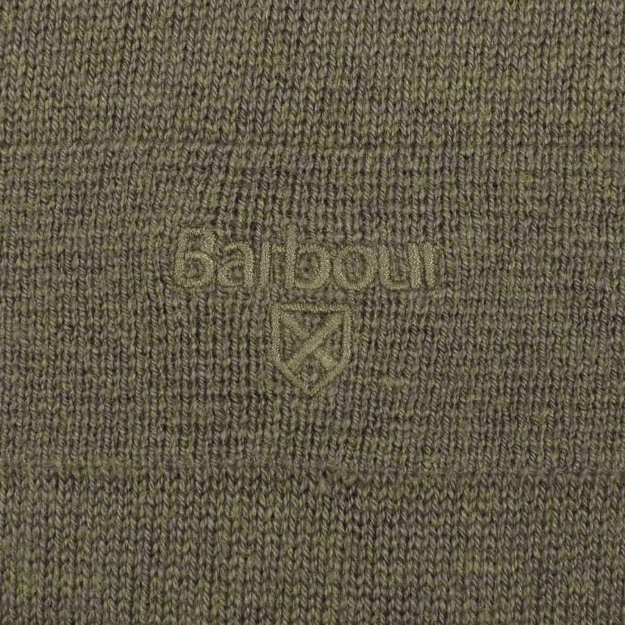 Image number 3 for Barbour Fenhill Knitted Polo Mid Olive Green