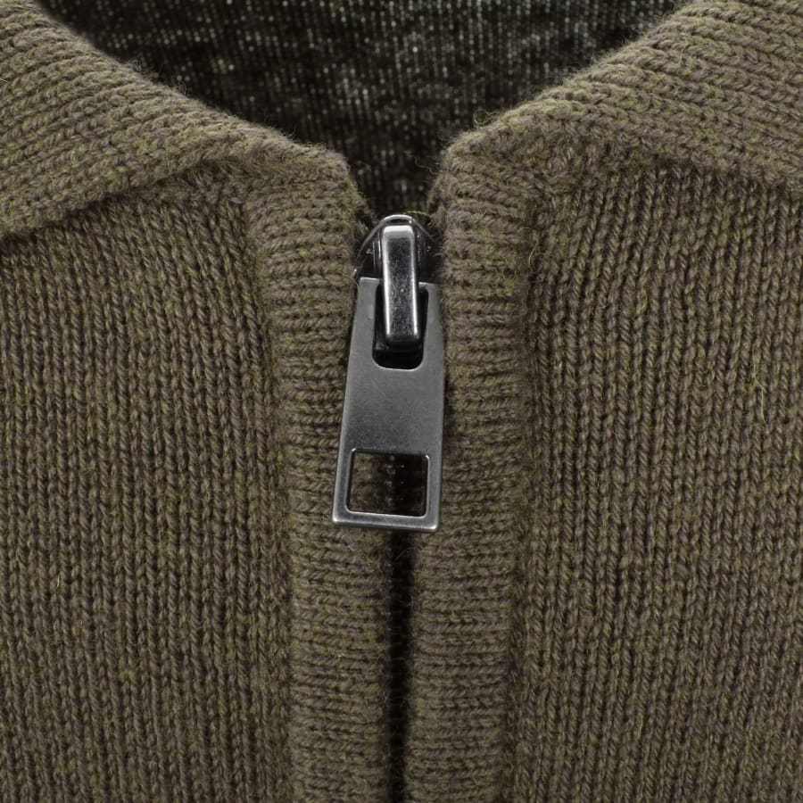 Image number 4 for Barbour Fenhill Knitted Polo Mid Olive Green