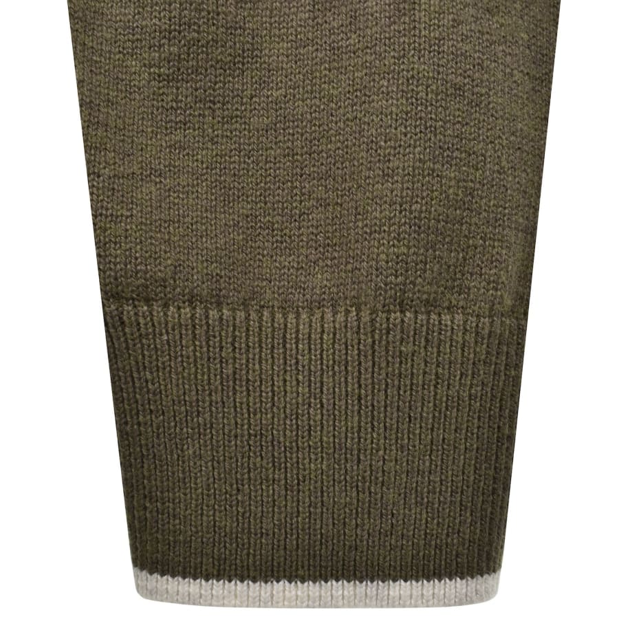 Image number 5 for Barbour Fenhill Knitted Polo Mid Olive Green