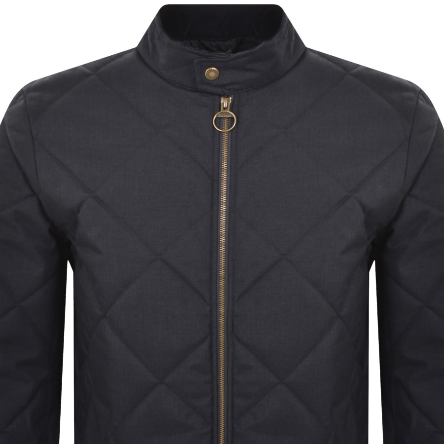 Image number 2 for Barbour City Harrington Quilted Jacket Navy