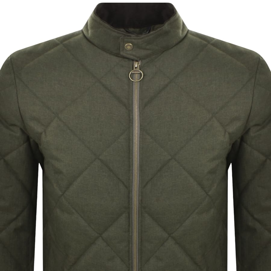Image number 2 for Barbour City Harrington Quilted Jacket Green