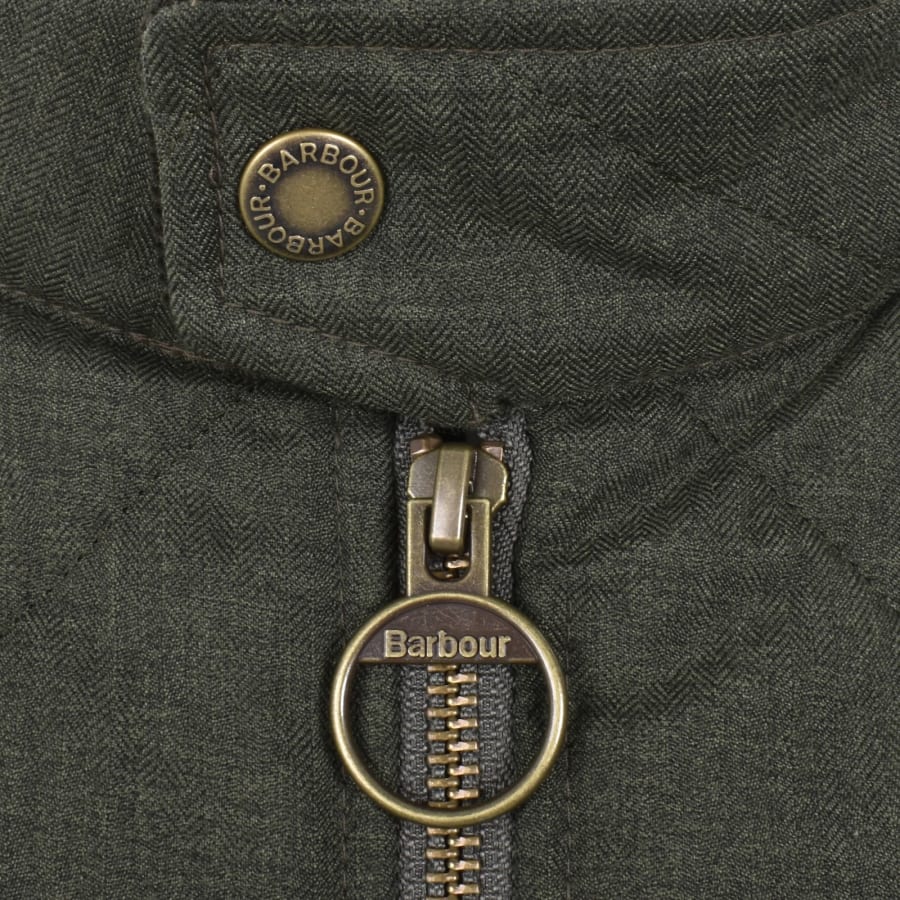 Image number 4 for Barbour City Harrington Quilted Jacket Green