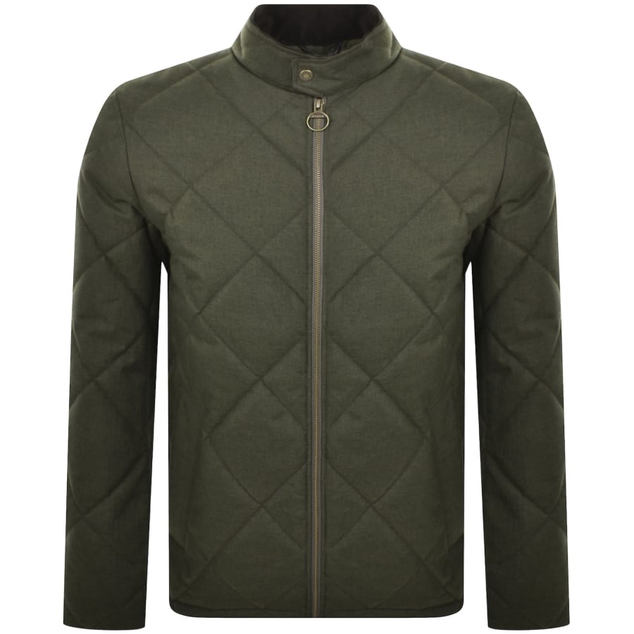 Image number 1 for Barbour City Harrington Quilted Jacket Green