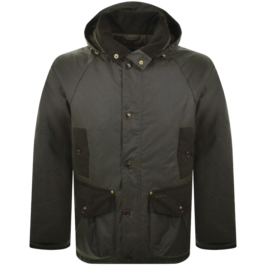 Image number 1 for Barbour Beaufort Wax Jacket Green