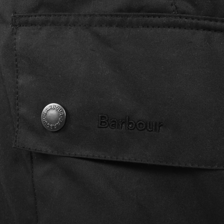 Image number 3 for Barbour Tide Wax Jacket Black