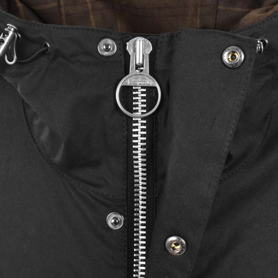 Image number 4 for Barbour Tide Wax Jacket Black