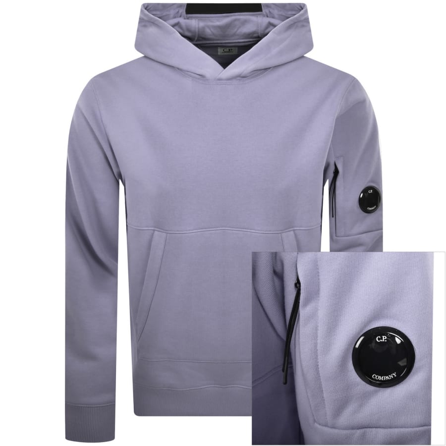 Image number 1 for CP Company Diagonal Raised Hoodie Purple