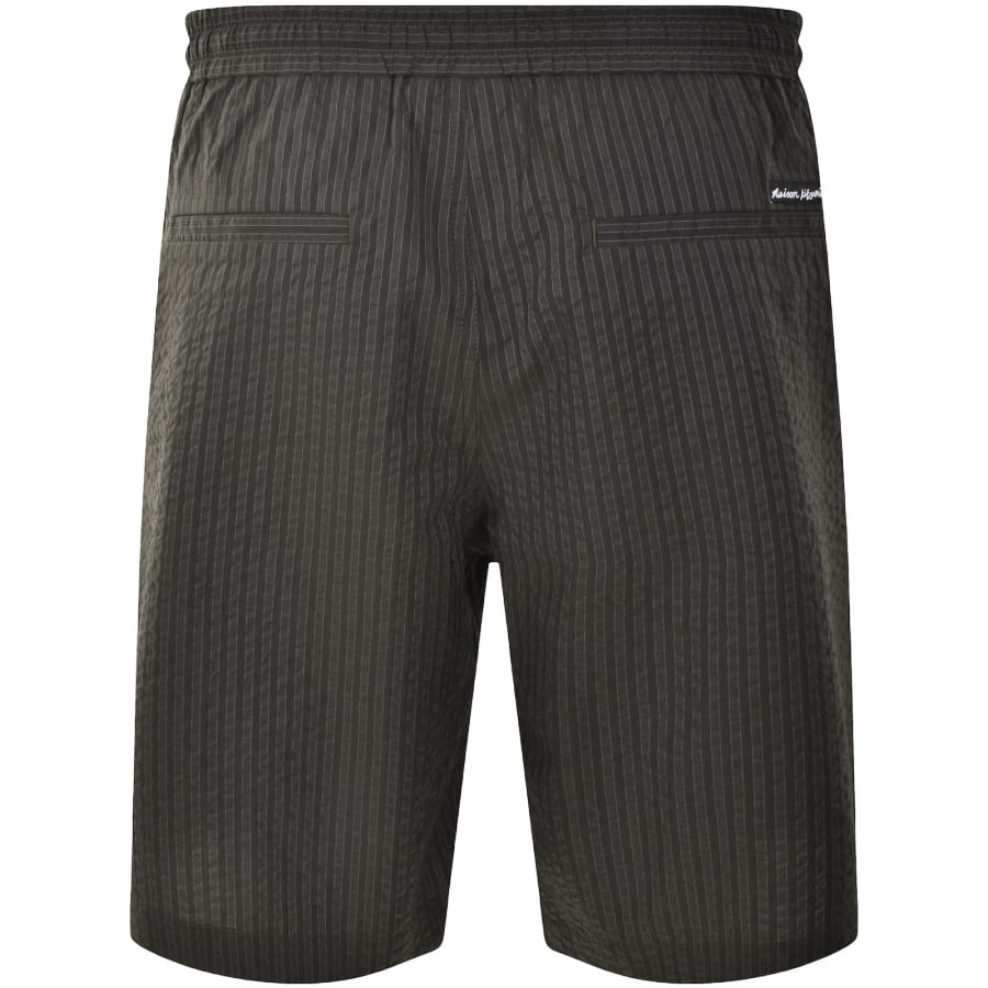 Image number 3 for Maison Kitsune Striped Shorts Green