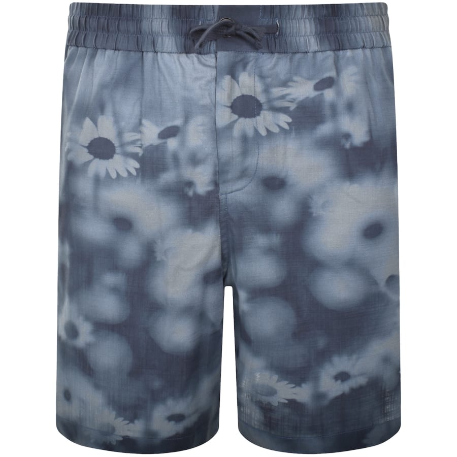 Image number 2 for Maison Kitsune Logo Shorts Blue
